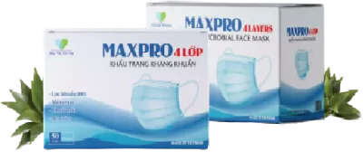 Khẩu Trang Maxpro 4 Lớp Xanh